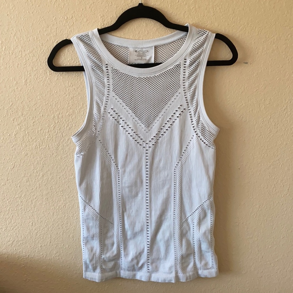 small pastel blue athleta tank top
